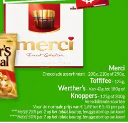 Intermarché Merci chocolade assortiment aanbieding