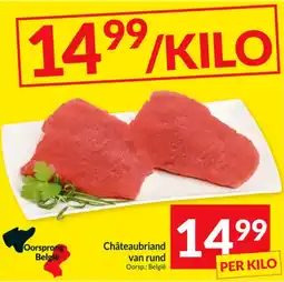 Intermarché Châteaubriand van rund aanbieding