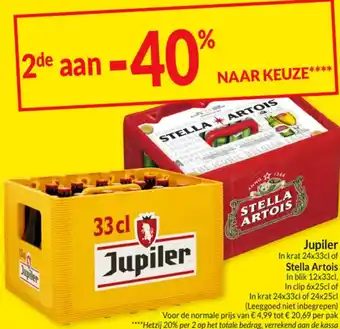 Intermarché Jupiler of stella artois aanbieding