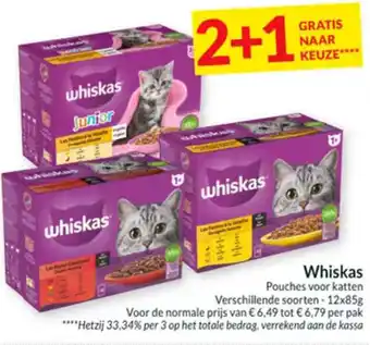 Intermarché Whiskas Pouches voor katten aanbieding