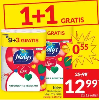 Intermarché Nalys Nalys Keukenpapier Love aanbieding