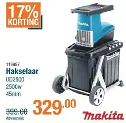 Cevo Makita hakselaar UD2500 aanbieding