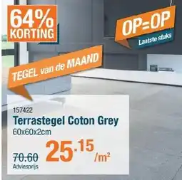 Cevo Terrastegel Coton Grey aanbieding