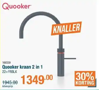 Cevo Quooker kraan 2 in 1 aanbieding