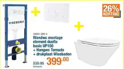 Cevo Wandwc montage element duofix basic UP100 aanbieding