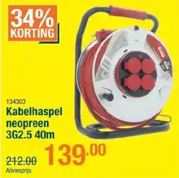 Cevo Kabelhaspel neopreen 3G2.5 aanbieding