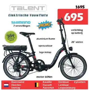 iTEK Talent Elektrische Vouwfiets aanbieding