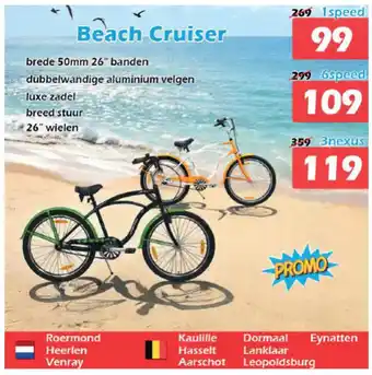 iTEK Beach Cruiser 1 speed aanbieding