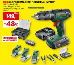 Hubo Accu Klopboormachine Universal Impact aanbieding