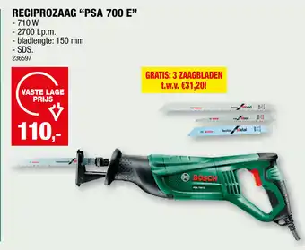 Hubo Reciprozaag PSA 700 E aanbieding