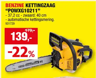 Hubo Benzine Kettingzaag POWXG10211 aanbieding