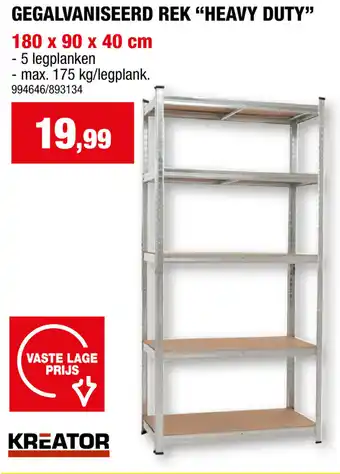 Hubo Gegalvaniseerd Rek Heavy Duty aanbieding