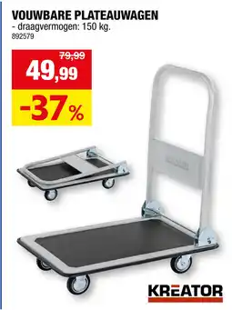 Hubo Vouwbare plateauwagen aanbieding