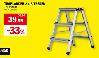 Hubo Trapladder 2 x 3 Treden aanbieding