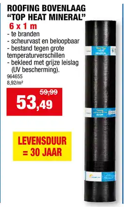 Hubo Roofing Bovenlaag Top Heat Mineral aanbieding