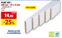 Hubo Plint Wit aanbieding