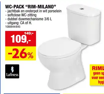 Hubo WC pack Rim Milano aanbieding