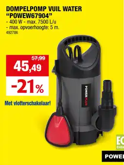 Hubo Powerplus Dompelpomp Vuil Water POWEW67904 aanbieding