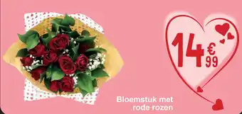 Cora Bloemstuk met rode rozen aanbieding