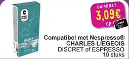 Cora Compatibel met Nespresso Charles Liegeois Discret of Espresso aanbieding