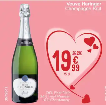 Cora Veuve Heringer Champagne Brut aanbieding