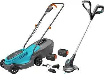 Coolblue Gardena PowerMax 30/18 V P4A Set + Gardena SmallCut 23/18 V P4A Solo avec Batterie 4,0 Ah (2x) aanbieding