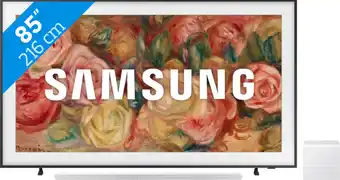 Coolblue Samsung The Frame 85LS03D (2024) + Samsung HW-S801D Blanc aanbieding