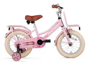 Decathlon SuperSuper Cooper Bamboo Kinderfiets - 14 inch - Roze aanbieding