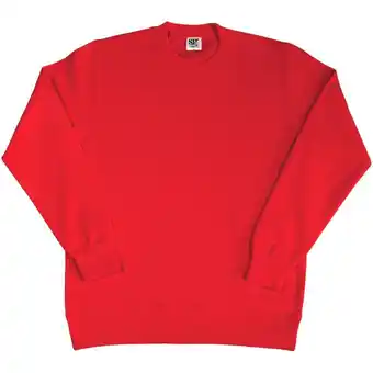 Decathlon Dames Crew Neck Long Sleeve Sweatshirt (Rood) aanbieding