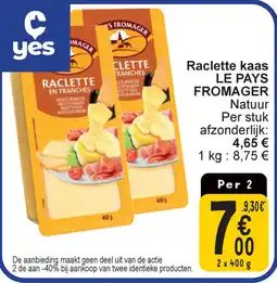 Cora Le Pays Fromager Raclette kaas aanbieding