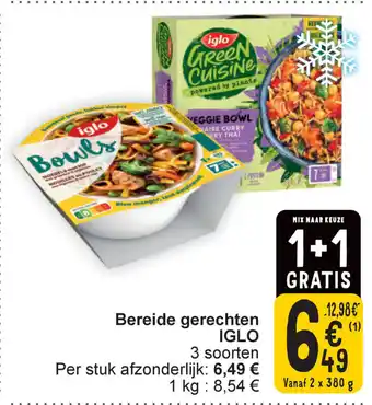 Cora Iglo Bereide Gerechten aanbieding