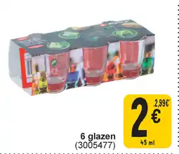 Cora 6 glazen aanbieding