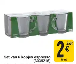 Cora Set van 6 kopjes espresso aanbieding