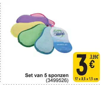 Cora Set van 5 sponzen aanbieding