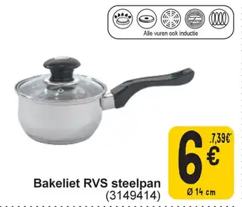 Cora Bakeliet RVS steelpan aanbieding