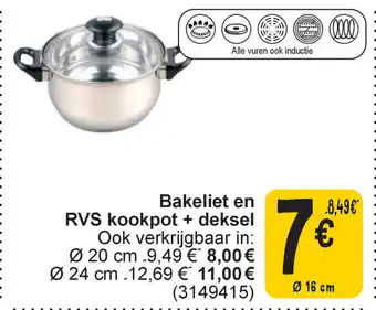 Cora Bakeliet en RVS kookpot + deksel aanbieding