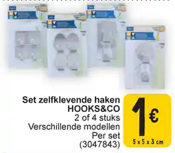 Cora Set zelfklevende haken Hook & Co aanbieding