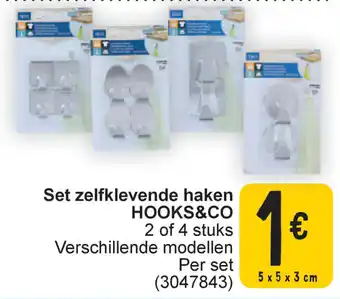 Cora Set zelfklevende haken Hook & Co aanbieding