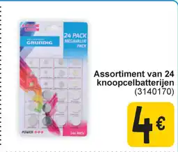 Cora Assortiment van 24 knoopcelbatterijen aanbieding