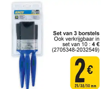 Cora Kinzo set van 3 borstels aanbieding