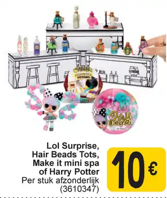 Cora Lol Surprise, Hair Beads Tots, Make it mini spa of Harry Potter aanbieding