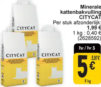 Cora Citycat minerale kattenbakvulling aanbieding