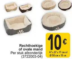 Cora Rechthoekige of ovale mand aanbieding