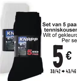 Cora Knapp set van 5 paar tenniskousen aanbieding