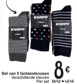 Cora Knapp set van 5 fantasiekousen aanbieding