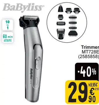 Cora BaByliss Trimmer MT728E (2585858) aanbieding