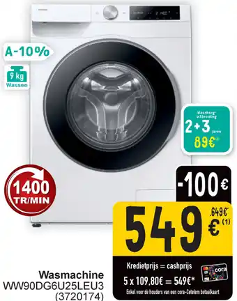 Cora Samsung wasmachine WW90DG6U25LEU3 aanbieding