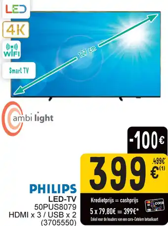 Cora Philips LED-TV 50PUS8079 aanbieding