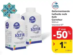 Carrefour Gefermenteerde halfvolle melk Kefi r Carrefour aanbieding