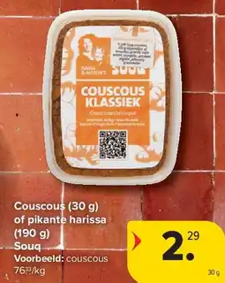 Carrefour Couscous (30 g) of pikante harissa (190 g) Souq aanbieding